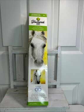 Diamond Art White Horse Diamond Painting Kit NIP